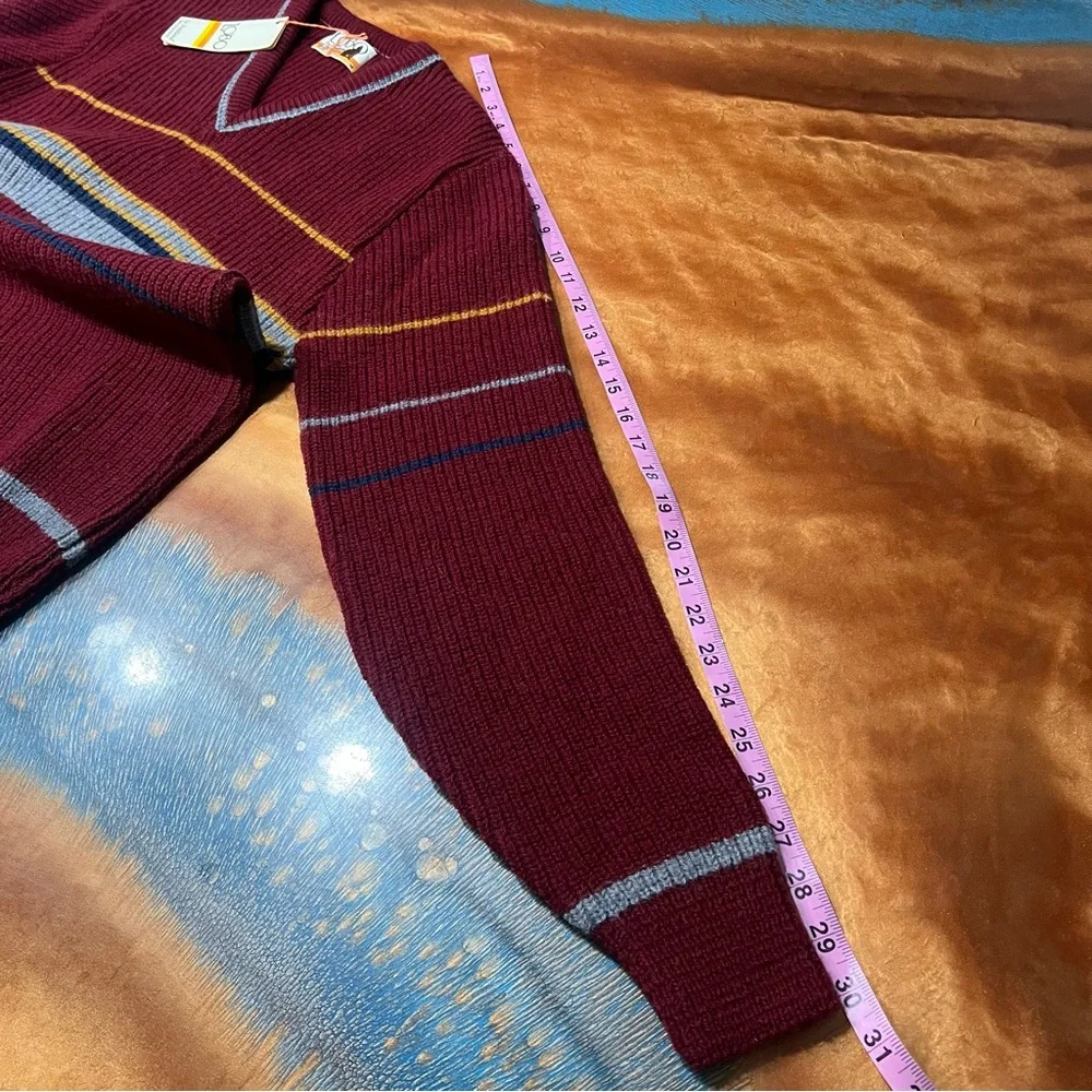 Vintage Pendleton Lobo Wool V-Neck Striped Sweater Medium Made USA new